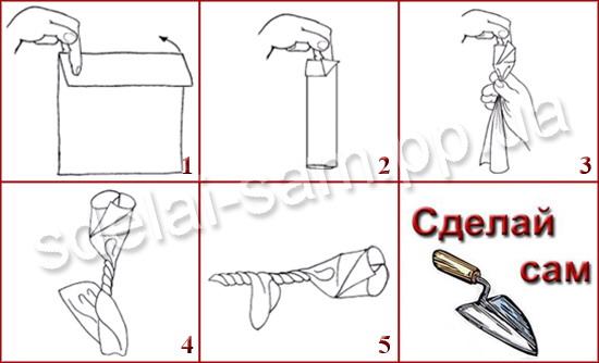 Как сделать цветы из бумажных салфеток схемы