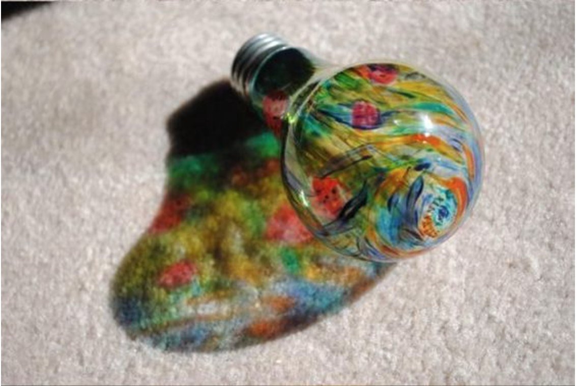 Разноцветная лампочка своими руками