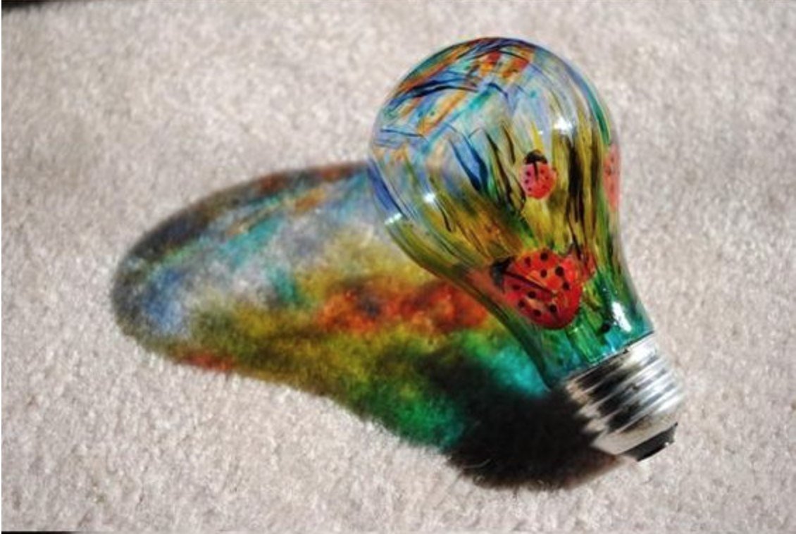 Разноцветная лампочка своими руками
