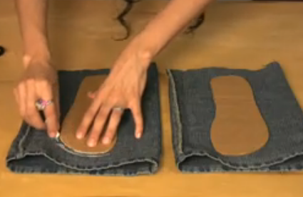 Тапочки из старых джинсов своими руками