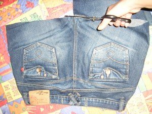 Рюкзак из старых джинсов