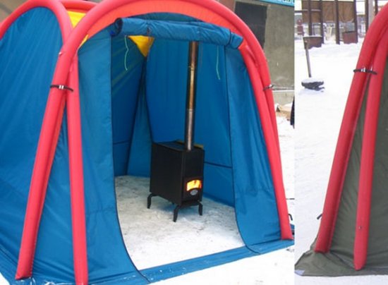 Отопление в палатки во время зимней рыбалки