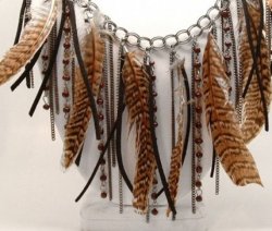 Модные украшения из пера Модные украшения из пера