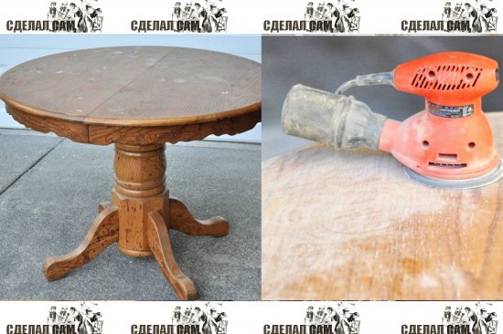 Восстановление старого стола своими руками 