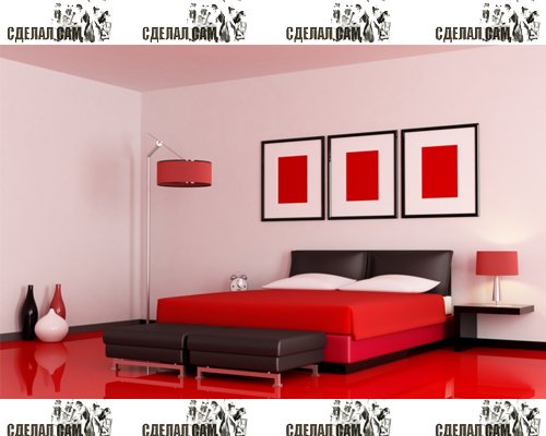 Спальня в красном цвете: нюансы и тонкости 