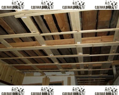 Деревянная обрешетка на потолок: монтаж