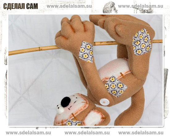 Текстильная обезьянка своими руками