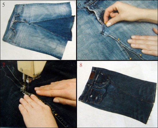 Юбка из джинс для девушек и девочек своими руками