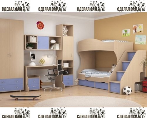 Оформление красивой детской спальни для мальчика