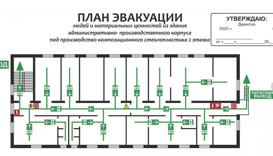 Сколько эвакуационные выходы на этаж