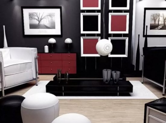 Черная мебель: использование в интерьере
